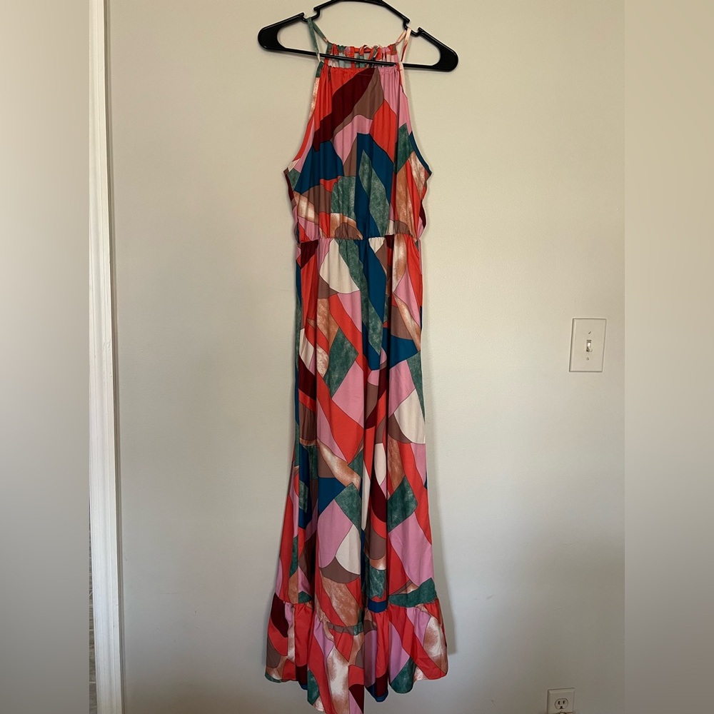 Colorful Geometric Maxi Dress
